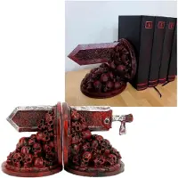 Markenlos Buchstützen im Vintage-Stil, Harz Dragon Slayer Buchstützen Dekoration, Wütende Drachen -Slayer -Buchstützen, Einzigartige Buchstützen für die Schreibtischdekoration