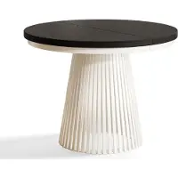 Alpi Möbel Runder Esstisch Ausziehbar - Wohnzimmertisch und Küchentisch - Tisch mit Stabile Metallbeine - Durchmesser 100 cm - Painflow - Kollektion Nero