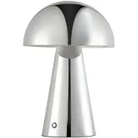 LINDBY LED Tischlampe Nevijo , dimmbar, chrom / silber, für Wohn- / Esszimmer, Metall, Modern, LED Tischlampe