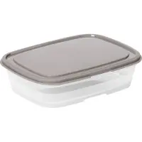 Smartstore Frischhaltedose, 1,0 Liter, grau / transparent zu 80% aus biobasiertem Kunststoff, auslaufsicher