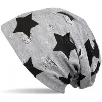 StyleBREAKER Beanie "Beanie mit Sterne & Punkte Muster" 1 Stk.
