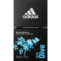 Adidas Ice Dive, Männer, 50 ml, Geranium, Patschuli, Sandelholz, Bernstein, Tonka-Bohne, Vanille, Bergamotte, Grapefruit, Lavendel, Spray