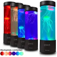 Eaxus LED Jellyfish Lampe – realistische Quallenlampe mit Farbwechsel, Nachtlicht & dekorativer Beleuchtung -