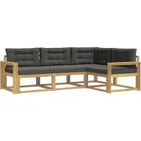 vidaXL Outdoor-Sofagarnitur 3 Stk. Weiß und Anthrazit Polyester