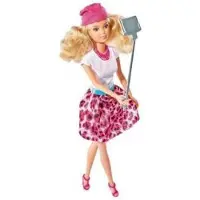 Halay Modepop Steffi Puppe mit Selfie-Stick, 29 cm, modische Kleidung, für Kinder ab 3 Jahren