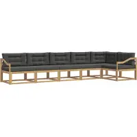 vidaXL Outdoor-Sofagarnitur 4 stk. Weiß und Anthrazit Polyester