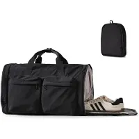 Unyqoos Sporttasche 32 L – multifunktionale Reisetasche mit belüftetem Schuhfach, 15,6 Zoll Laptopfach, wasserabweisendem Ripstop-Nylon, faltbar