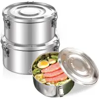 Unyqoos 3er-Set Lunchboxen aus rostfreiem Edelstahl – auslaufsichere Deckel mit Silikondichtung, spülmaschinen- & gefriersicher, inkl. Tragetasche