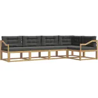 vidaXL Outdoor-Sofagarnitur 4 stk. Weiß und Anthrazit Polyester