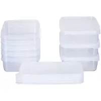 Unyqoos 8er-Set luftdichte Aufbewahrungsboxen für Lebensmittel – transparent, BPA‑freies Polypropylen, stapelbar, -40–100 °C, spülmaschinenfest