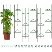 OEM 6 Stuks Kunststof Plantensteun 120cm - Klimhulpmiddelen voor Klimplanten und Tuinplanten