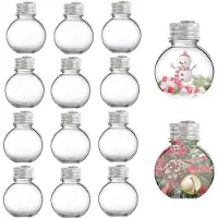 Unyqoos 12er-Set transparente Weihnachtskugeln zum Befüllen – Kunststoffkugeln mit Aluminiumverschluss, klar, DIY-Deko für Weihnachten & Basteln