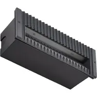 LUCANDE LED-Wandeinbauleuchte Tavion, 25 cm, anthrazit, IP65 Tavion, schwarz, Aluminium, Modern, Wandleuchte außen