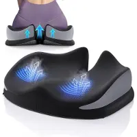 Unyqoos Ergonomisches Sitzkissen mit Memory-Schaum, druckentlastend & rückenfreundlich – atmungsaktiver Bezug, für Büro, Auto & Rollstuhl