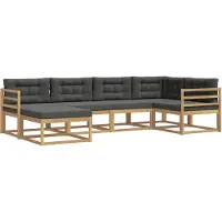 vidaXL Outdoor-Sofagarnitur 5 Stk. Weiß und Anthrazit Polyester