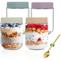 Unyqoos Vorratsgläser 4er-Set – 500 ml Glasbehälter mit Schraubdeckel und Silikondichtung, stapelbar, hitze- & bruchsicher, spülmaschinenfest
