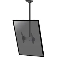 KIMEX - Neigbarer Deckenhalter für 1 Hochformatbildschirm 43''-75'' - Höhe 150cm