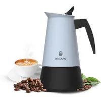 Cecotec Piccolina 600, Mokka-Kanne, 0,3 l, Blau, Edelstahl, 6 Tassen, Gemahlener Kaffee