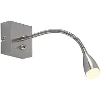 LINDBY Wandlampe Jolka , alu / grau / zink, für Schlafzimmer, Metall, Modern, LED Wandleuchte, Wandlampe Innen