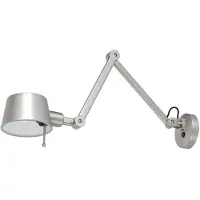LUCANDE Silka Wandleuchte, nickel satin, verstellbar, 91 cm, E27 - , Silka, dimmbar, Metallisch, für Arbeitszimmer / Büro, Metall, Modern