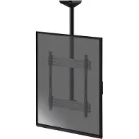 KIMEX - Deckenhalterung für 1 TV-Bildschirm im Hochformat 65''-75'' - Höhe 150 cm