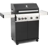 TAINO BLACK 4+1 Gasgrill 4 Brenner mit Seitenbrenner und Keramik Sear-Burner Seitenkocher Matt Schwarz