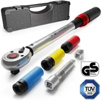 GENTOR Drehmomentschlüssel 1/2 Zoll 40–210 Nm GS Set Koffer Auto PKW Reifenwechsel
