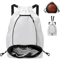 Unyqoos Gymtasche mit Kordelzug – wasserdichtes Oxford, 36 x 20 x 52 cm, 0,35 kg, mehrere Fächer & Schuhfach, verstellbare Träger, für Sport & Reisen