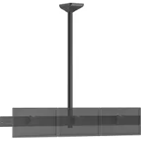 KIMEX - TV-Halterung Decke menu board 3 Bildschirme 32'' - Höhe 150 cm schwarz