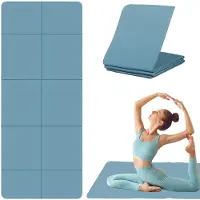 Unyqoos Faltbare Yogamatte aus TPE – 5 mm, doppelseitig rutschfest & wasserabweisend, kompakt 37×33×5 cm für Yoga, Pilates & unterwegs