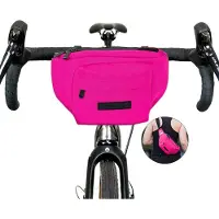 Unyqoos 2‑in‑1 Fahrradtasche – Lenker‑ & Gürteltasche aus 100% recyceltem PET, rosa, 2 L (26×7×16 cm), PU‑beschichtet, wasserabweisend/wasserdicht, 150 cm Träger