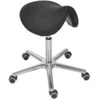 Proregal Antistatischer Sattelhocker Lexington, ESD-Sitz, multibeweglicher Sitzmechanik, Sitzh√∂he 50-65cm, Kunstleder-Sitz, Aluminium-Fußkreuz, Rollen