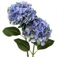 Unyqoos Kunsthortensie 63 cm, Ø 18 cm – Polyurethan-Blüte mit 3D-Oberfläche, Textilfaser; biegsamer Stiel, pflegeleichte Deko für Büro & Wohnraum