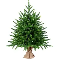Unyqoos Künstlicher Weihnachtsbaum 65 cm – kompakt, natürlich wirkend aus Polyethylen, feuerfest mit Brandschutzzertifikat, einfache Montage