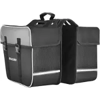 TecTake - Doppelte Fahrradtasche - 35 l - Schwarz/Grau