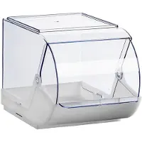 Unyqoos transparente Aufbewahrungsbox 3,7 l mit Klappdeckel – stapelbar, verbindbar, lebensmittelsicher PP, -20°C bis 80°C