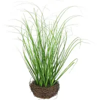 Unyqoos 40 cm naturgetreues Kunstgras-Arrangement – pflegefrei & realistisch, ideal für Innenraumdekoration: Wohnzimmer, Büro, Hotel