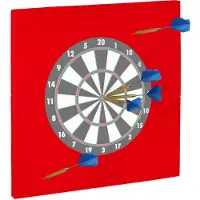 Relaxdays Dartscheibe Schutzring "R6", Wandschutz für 45 cm Dartboard, EVA, Dart Auffangring HBT: 71 x 71 x 3 cm, rot