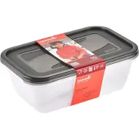 Keeeper Frischhaltedose fredo fresh, 2x 3,3 Liter, eckig Unterteil: transparent, Deckel: grau, Deckel mit