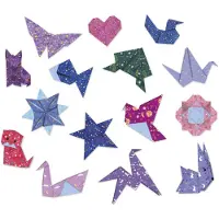 Janod - Origami Kit für Kinder - 200 Blatt Papier mit visuellen Effekten und 15 Modellen - DIY - Les Ateliers Du Calme - Kreatives Freizeitset
