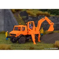 KIBRI H0 (1:87) 18480 - Spur H0 UNIMOG mit Aufbaubagger Modellbahn