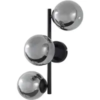 LINDBY Orbelia Wandleuchte G9 Glas 3-flammig schwarz - , Orbelia, dimmbar, Schwarz, für Wohnzimmer, Glas, Modern