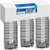 G&G 20x Schriftband 24mm x 8m sw ws komp. m. Brother TZe-251