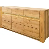 MASSIVMOEBEL24.DE MASSIVMOEBEL24 Sideboard Wildeiche 173x40x85 natur geölt KENT #108