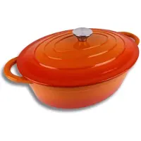 Usorteret Emaillierte Gusseisen-Bratpfanne 6 l ORANGE