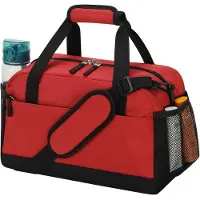 Unyqoos kompakte Sporttasche mit wasserdichtem Nassfach, 600D Polyester, gepolsterter Schulterriemen, mehrere Fächer, leicht & handgepäcktauglich