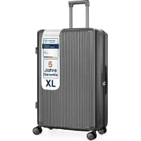 4FLY Hartschalen Reisekoffer 78 cm (103L) aus Polycarbonat – mit TSA-Schloss, 4 Spinner-Doppelrollen und Aluminium-Teleskopgriff, Aufgabegepäck