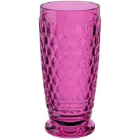 Unyqoos Kristall-Longdrinkglas 300 ml, rosa, spülmaschinenfest – elegantes Cocktail- & Longdrinkglas