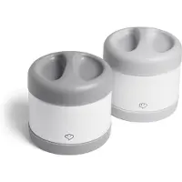 Unyqoos 2er-Set Thermo-Lebensmittelbehälter 500 ml – Edelstahl, auslaufsicherer Schraubdeckel, grau, für heiße und kalte Speisen