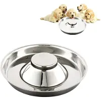 Unyqoos Edelstahlnapf für mehrere Welpen – Futter‑ & Wasserschale, Ø 30 cm (bis 5 Welpen) oder Ø 34 cm (bis 7 Welpen), ungiftig, poliert, spülmaschinenfest